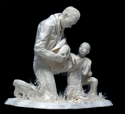 learning to pray cast paper Eckman Fine Art featured