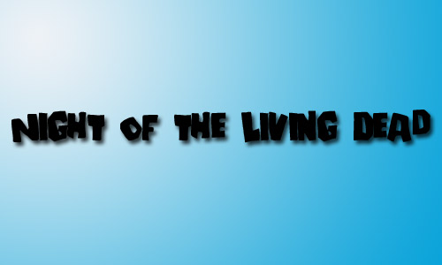 Night of the living dead movie font 