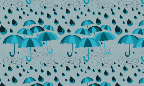 Raindrops umbrella pattern