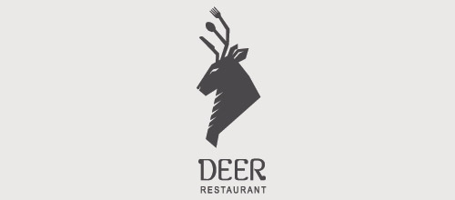 deer restaurant logo design