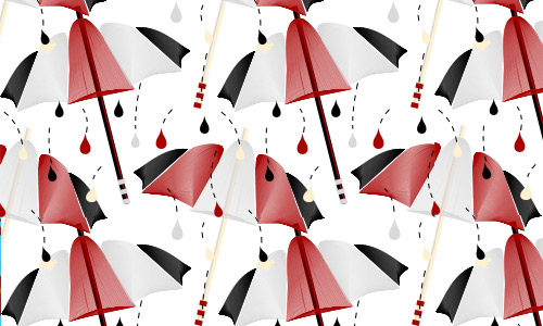 Bloody rain pattern umbrella