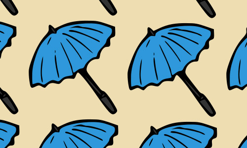 Blue umbrella pattern