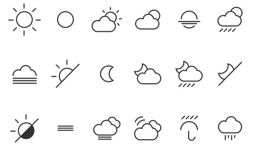 flat weather icons