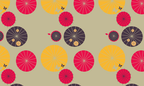 Kamun umbrellas pattern