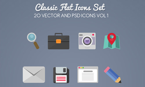 Classical flat app icons