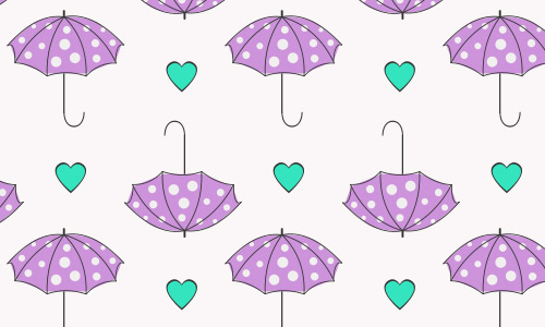 Heart umbrella pattern