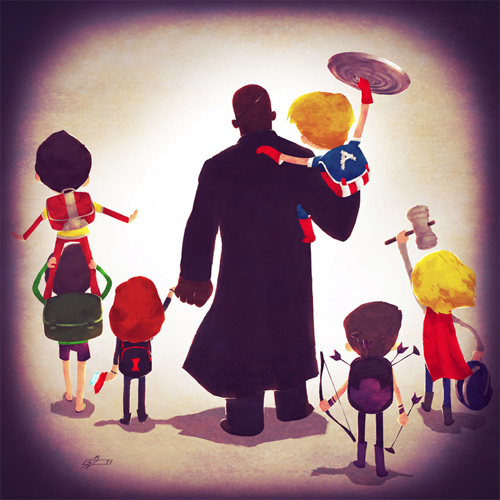 Shield  Andry-Shango Super families illustrations