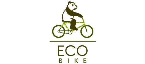 eco logo design bike