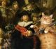 This Cuddly Fat Cat Poshly Poses In Famous Paintings