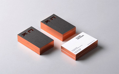 bronze hot foil business card