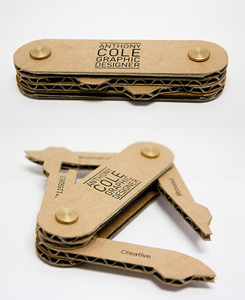 swiss knife business cards