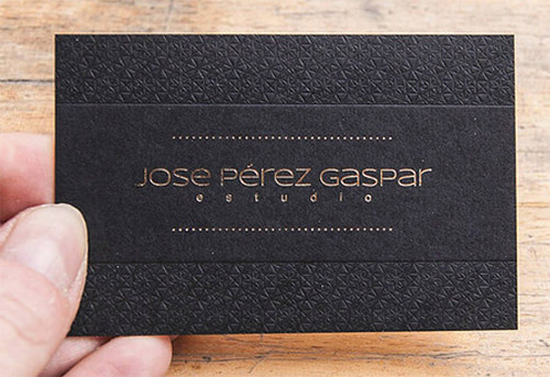 textured gold foil business card