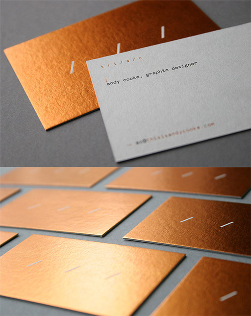 elegant hot foil business card