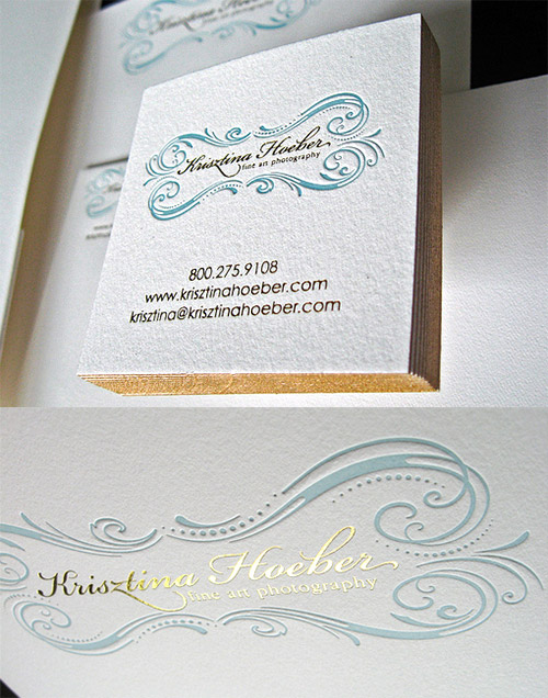 classy hot foil business card