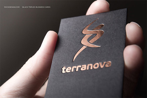 triplex copper foil business card