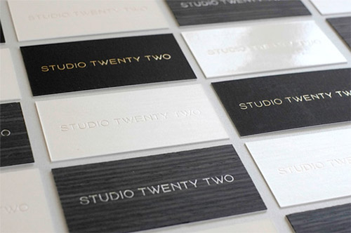 black white business cards