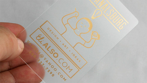 foil plastic business card