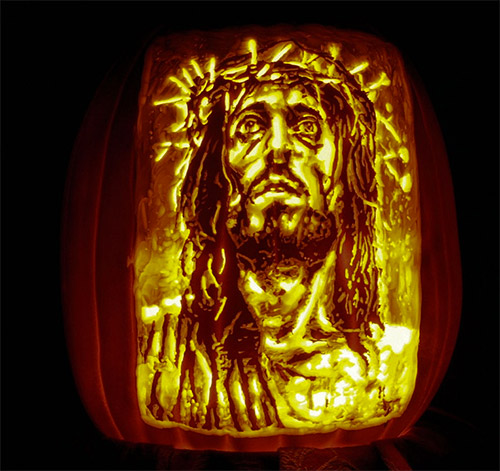 jesus pumpkin carving