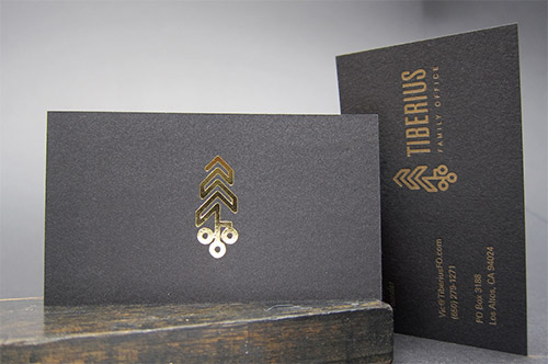 logo gold foil business card