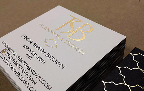 elegant gold foil business card