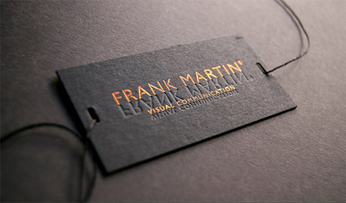 bronze foil business card