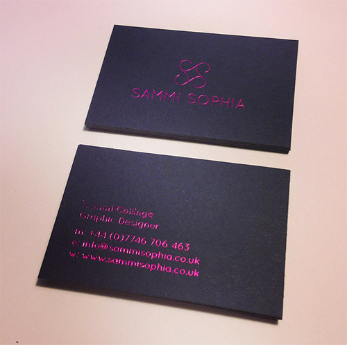 glossy hot foil business card