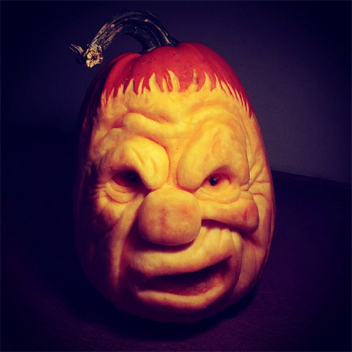 clown pumpkin carvings