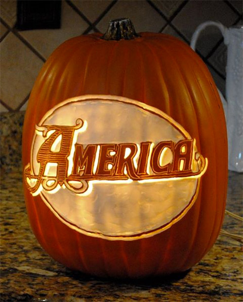 America font pumpkin carving