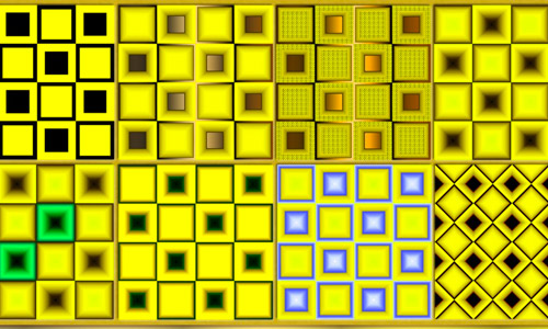 yellow geometrical patterns