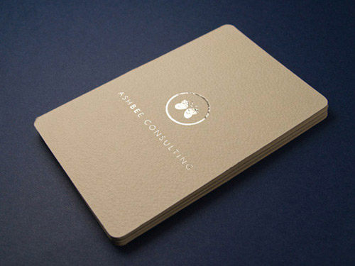 elegant silver foil business card