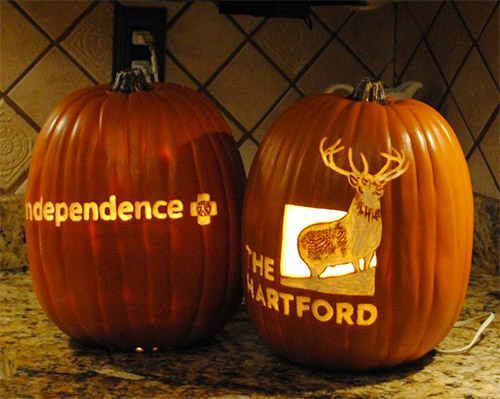 logo pumpkin carving