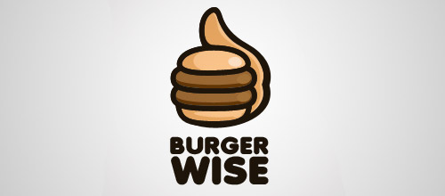 burger wise logo design