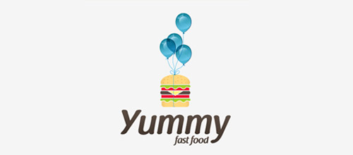cute burger logo design
