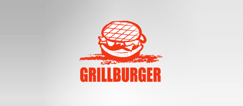 grill burger logo design
