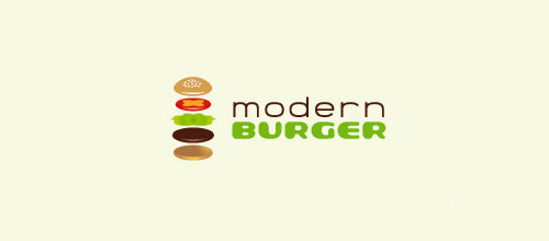 modern burger logo design