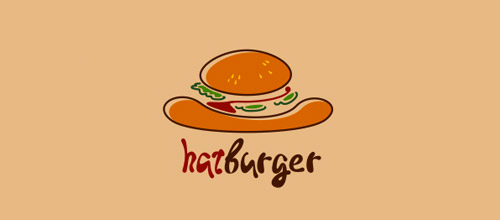 hat burger logo design