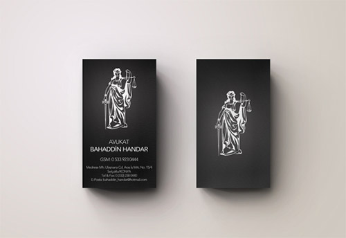 black lawyer business card
