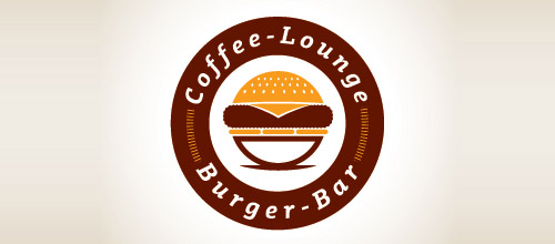 burger cafe logo design