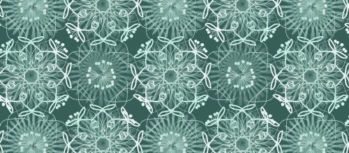 green floral arabesque