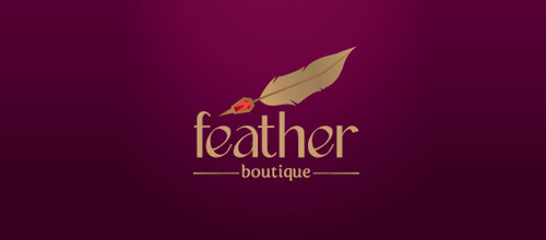 feather logo design