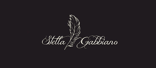 stylish feather logo