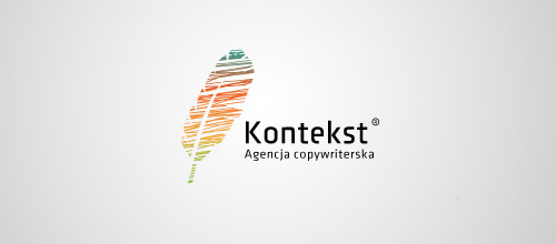 kontekst feather logo design