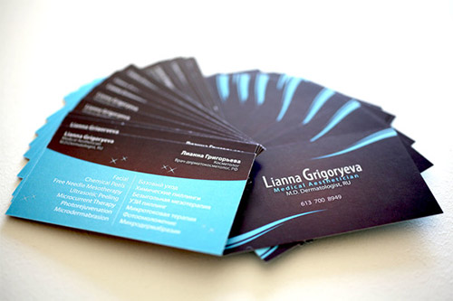 brown medical business card design