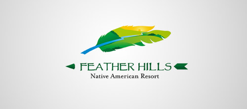 feather hills logo design