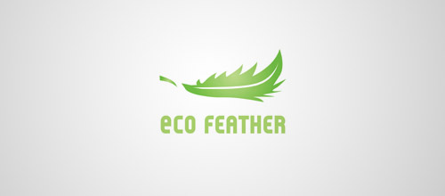 eco feather logo design