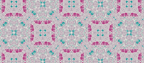 pink arabesque patterns