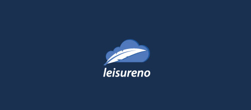 leisureno logo design feather