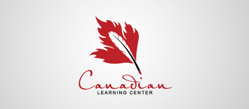 Canadian learning ceneter logo feather