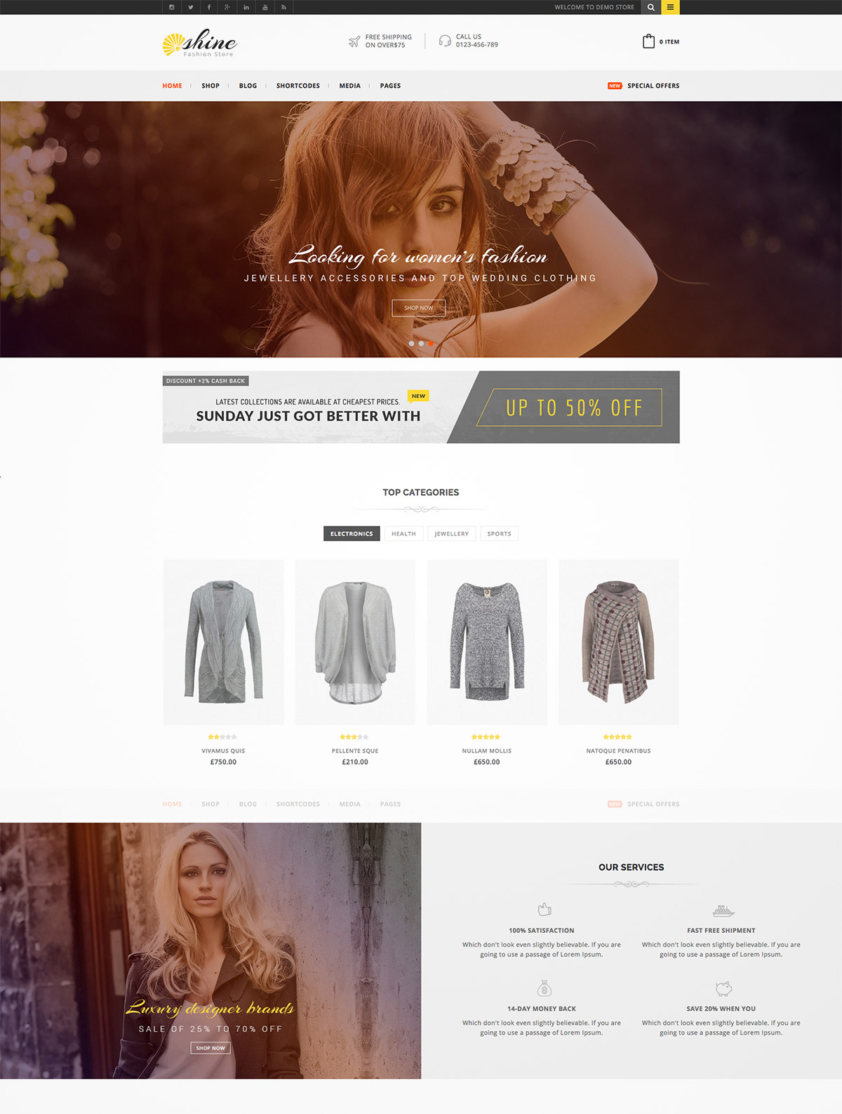 modern woocommerce theme