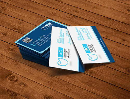 blue medical center business card